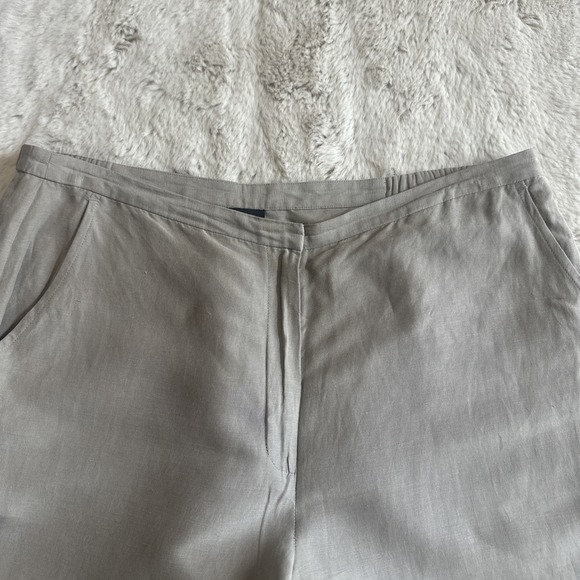 Eileen Fisher Women's Gray Linen Blend Straight Leg Pants Size M - Picture 6 of 12